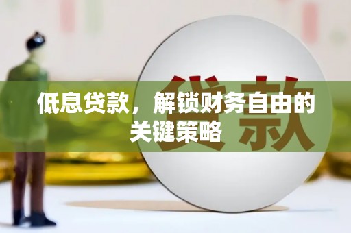 伸港低息贷款，解锁财务自由的关键策略