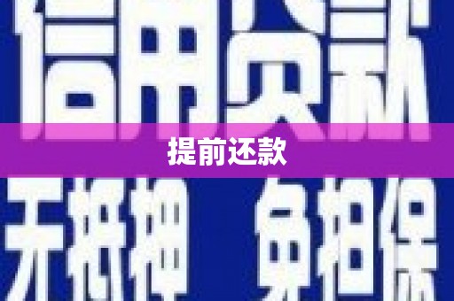 伸港提前还款