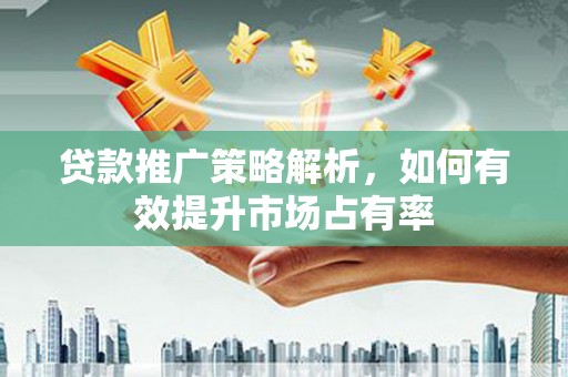 伸港贷款推广策略解析，如何有效提升市场占有率
