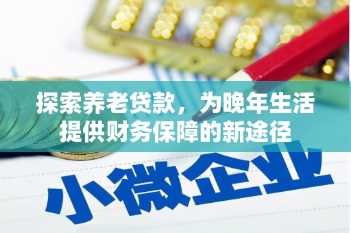 伸港探索养老贷款，为晚年生活提供财务保障的新途径