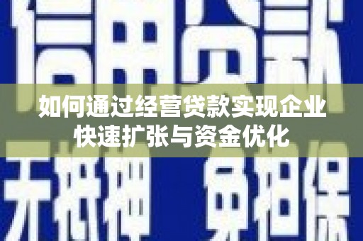 伸港如何通过经营贷款实现企业快速扩张与资金优化
