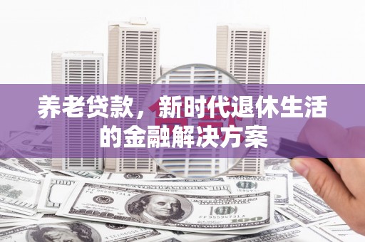 伸港养老贷款，新时代退休生活的金融解决方案