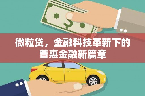 伸港微粒贷，金融科技革新下的普惠金融新篇章